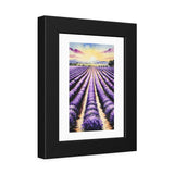 Lavender Field Framed Poster — Sunset Landscape Wall Art