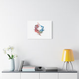 Abstract Color Splash Canvas Print — Modern Watercolor Circle Art on Matte Stretched Canvas