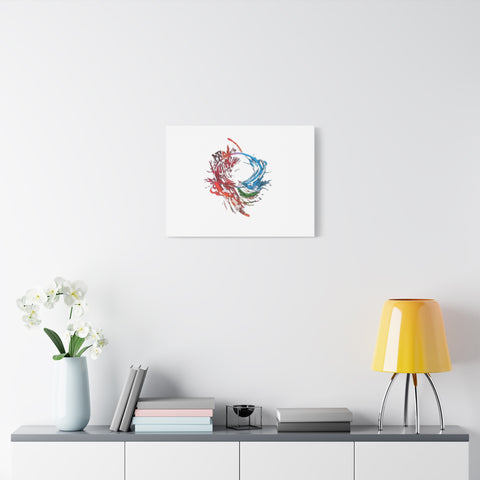 Abstract Color Splash Canvas Print — Modern Watercolor Circle Art on Matte Stretched Canvas