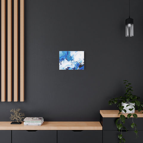 Abstract Blue Galaxy Canvas Print — Matte Stretched Wall Art