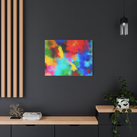 Abstract Color Burst Canvas Print — Vibrant Stretched Matte Wall Art