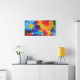 Abstract Color Splash Matte Canvas Print — Vibrant Stretched Wall Art