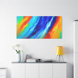 Abstract Rainbow Wave Matte Canvas Print — Vibrant Stretched Wall Art