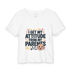Baby Tee — "I Get My Attitude From My Parents" Cute Graphic Toddler Shirt