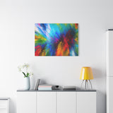 Abstract Color Explosion Matte Canvas Print