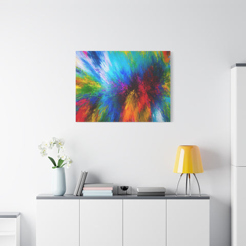 Abstract Color Explosion Matte Canvas Print