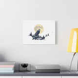 Howling Wolf Moon Matte Canvas Wall Art — Stretched 1.25"