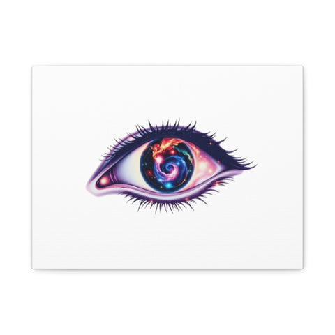 Cosmic Eye Canvas Print — Galaxy Eye Matte Stretched Wall Art
