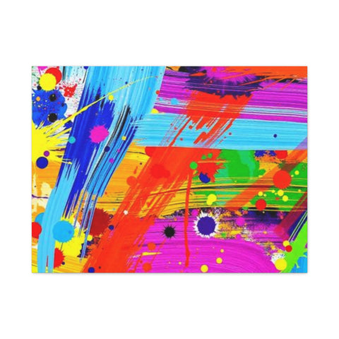 Abstract Color Splash Canvas Print — Vibrant Modern Wall Art