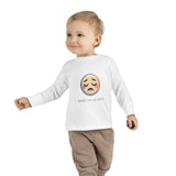 Toddler Long Sleeve Tee — 'Wake Me Up Later' Sleepy Emoji Kids Shirt
