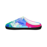 Color Splash Women's Indoor Slippers — Vibrant Abstract Cozy Slip-Ons