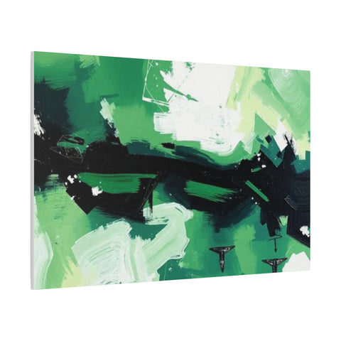 Abstract Green Brushstroke Canvas Print