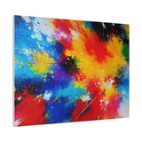 Abstract Color Splash Matte Canvas Print — Vibrant Stretched Wall Art