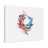 Abstract Color Splash Canvas Print — Modern Watercolor Circle Art on Matte Stretched Canvas