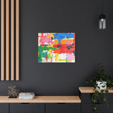 Abstract Color Splash Matte Canvas Print — Vibrant Modern Wall Art