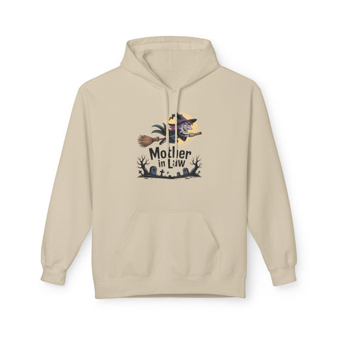 Mother-in-Law Halloween Hoodie — Witch Broom Graveyard Sweatshirt