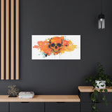 Skull Art Canvas Print – Vibrant Paint-Splash Skull Wall Decor