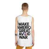 Make America Great Avoid War Tank Top — Peace Symbol Political Statement Tee