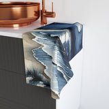 Moonlit Ocean Hand Towel — Coastal Night Beach Waves Design