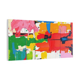 Abstract Color Splash Matte Canvas Print — Vibrant Modern Wall Art