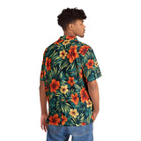 Tropical Hibiscus Hawaiian Shirt — Men's Floral Aloha Button-Up