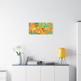 Abstract Orange & Green Canvas Art — Vibrant Modern Wall Decor