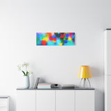 Abstract Rainbow Splash Matte Canvas Print