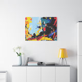 Abstract Color Splash Matte Canvas Print — Modern Stretched Wall Art