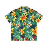 Tropical Hibiscus Hawaiian Shirt — Men's Floral Aloha Button-Up