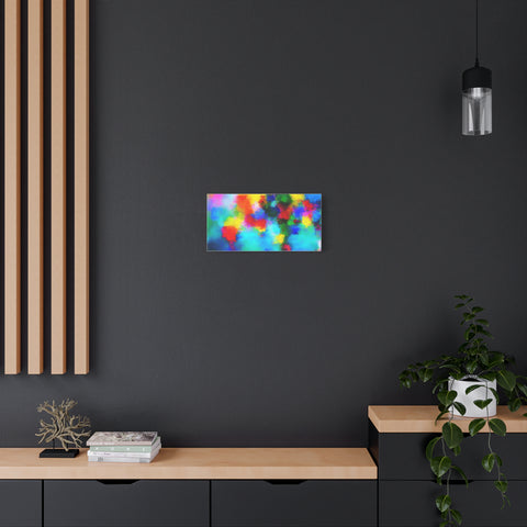 Abstract Rainbow Splash Matte Canvas Print