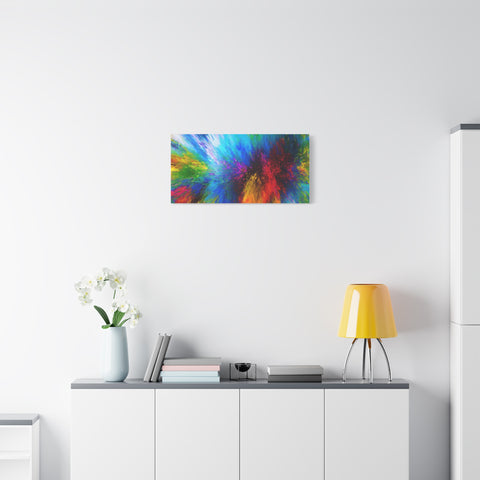 Abstract Color Explosion Matte Canvas Print