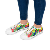 Women’s Low Top Sneakers — Colorful Paint Splat Design