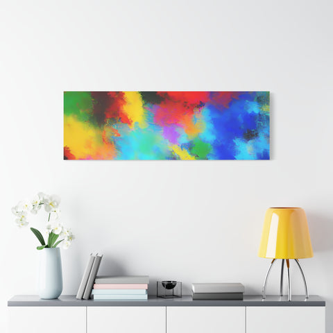 Abstract Color Burst Canvas Print — Vibrant Stretched Matte Wall Art