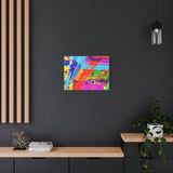 Abstract Color Splash Canvas Print — Vibrant Modern Wall Art