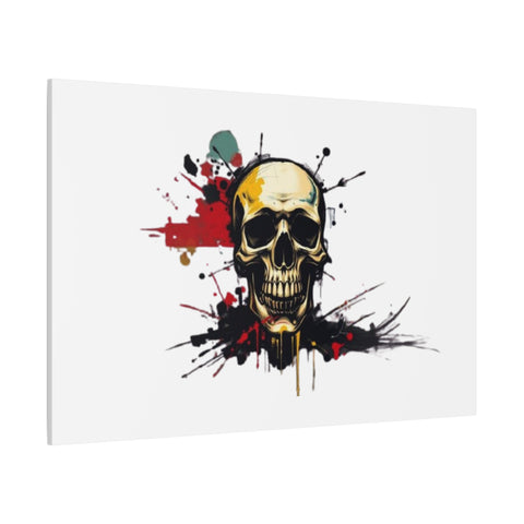 Skull Splash Art Canvas — Grunge Skull Wall Decor, Edgy Gothic Home Accent