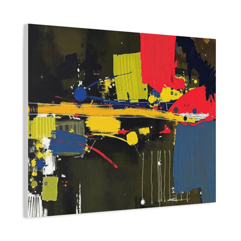 Abstract Color Splash Matte Canvas Print — Modern Stretched Wall Art