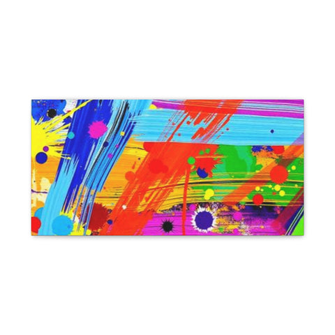 Abstract Color Splash Canvas Print — Vibrant Modern Wall Art