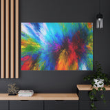 Abstract Color Explosion Matte Canvas Print