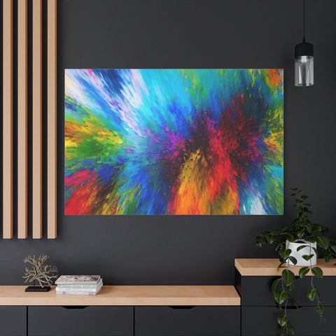 Abstract Color Explosion Matte Canvas Print