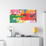 Abstract Color Splash Matte Canvas Print — Vibrant Modern Wall Art