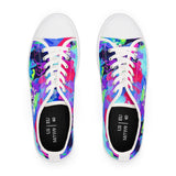 Women's Low Top Sneakers — Colorful Tie-Dye Splash Canvas Sneakers