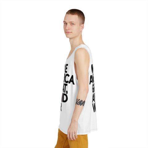 Make America Great Avoid War Tank Top — Peace Symbol Political Statement Tee