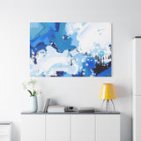 Abstract Blue Galaxy Canvas Print — Matte Stretched Wall Art