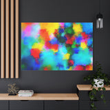 Abstract Rainbow Splash Matte Canvas Print