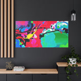Abstract Neon Splash Matte Canvas Print — Vibrant Colorful Stretched Wall Art