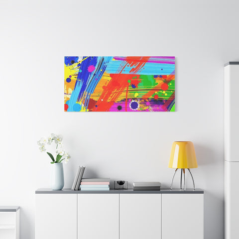 Abstract Color Splash Canvas Print — Vibrant Modern Wall Art