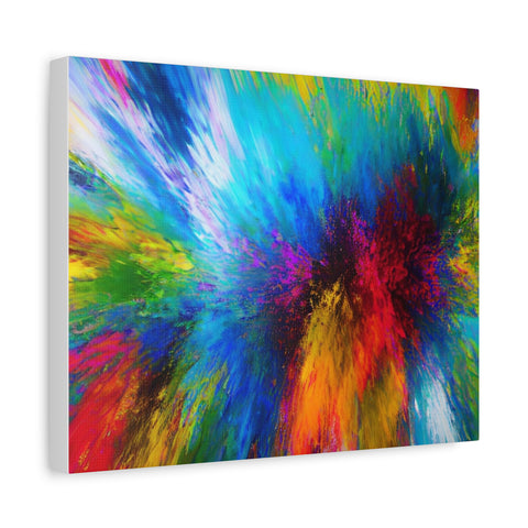 Abstract Color Explosion Matte Canvas Print