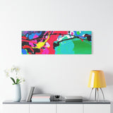 Abstract Neon Splash Matte Canvas Print — Vibrant Colorful Stretched Wall Art