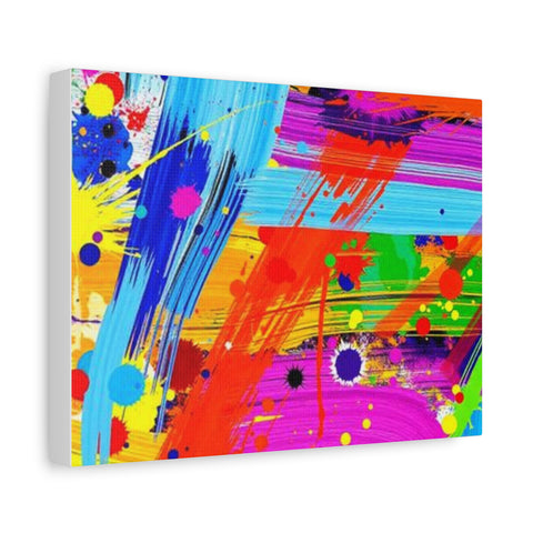 Abstract Color Splash Canvas Print — Vibrant Modern Wall Art