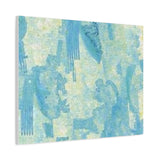 Abstract Aqua Brushstroke Canvas Print — Coastal Blue Wall Art